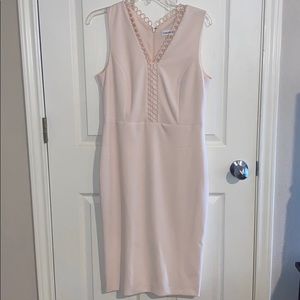 Light pink Calvin Klein wear to work dress